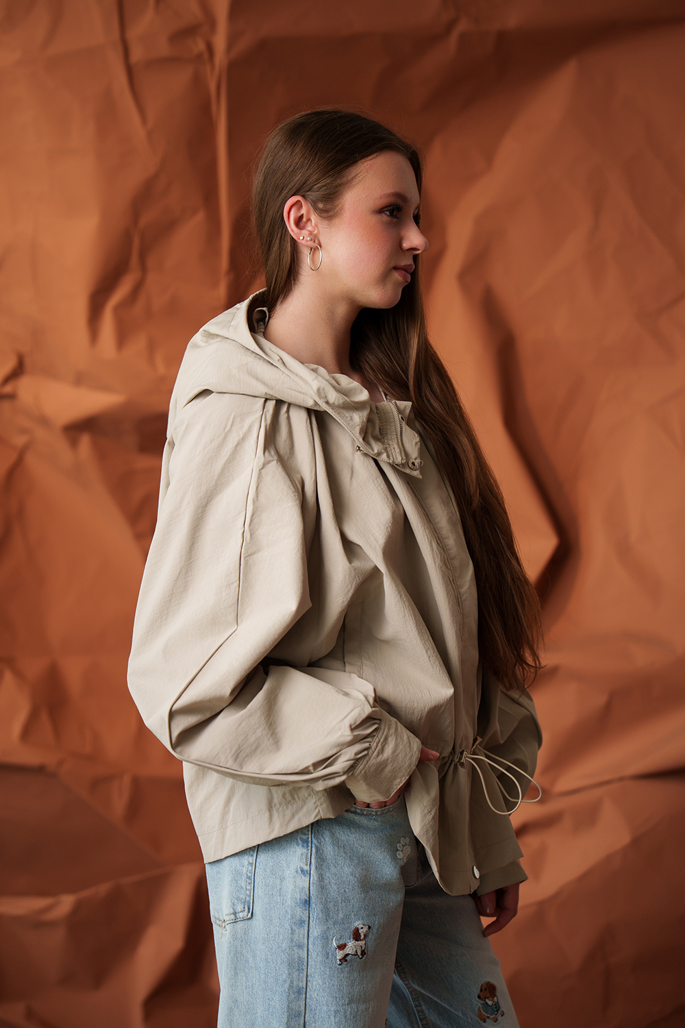 Jachetă urban beige