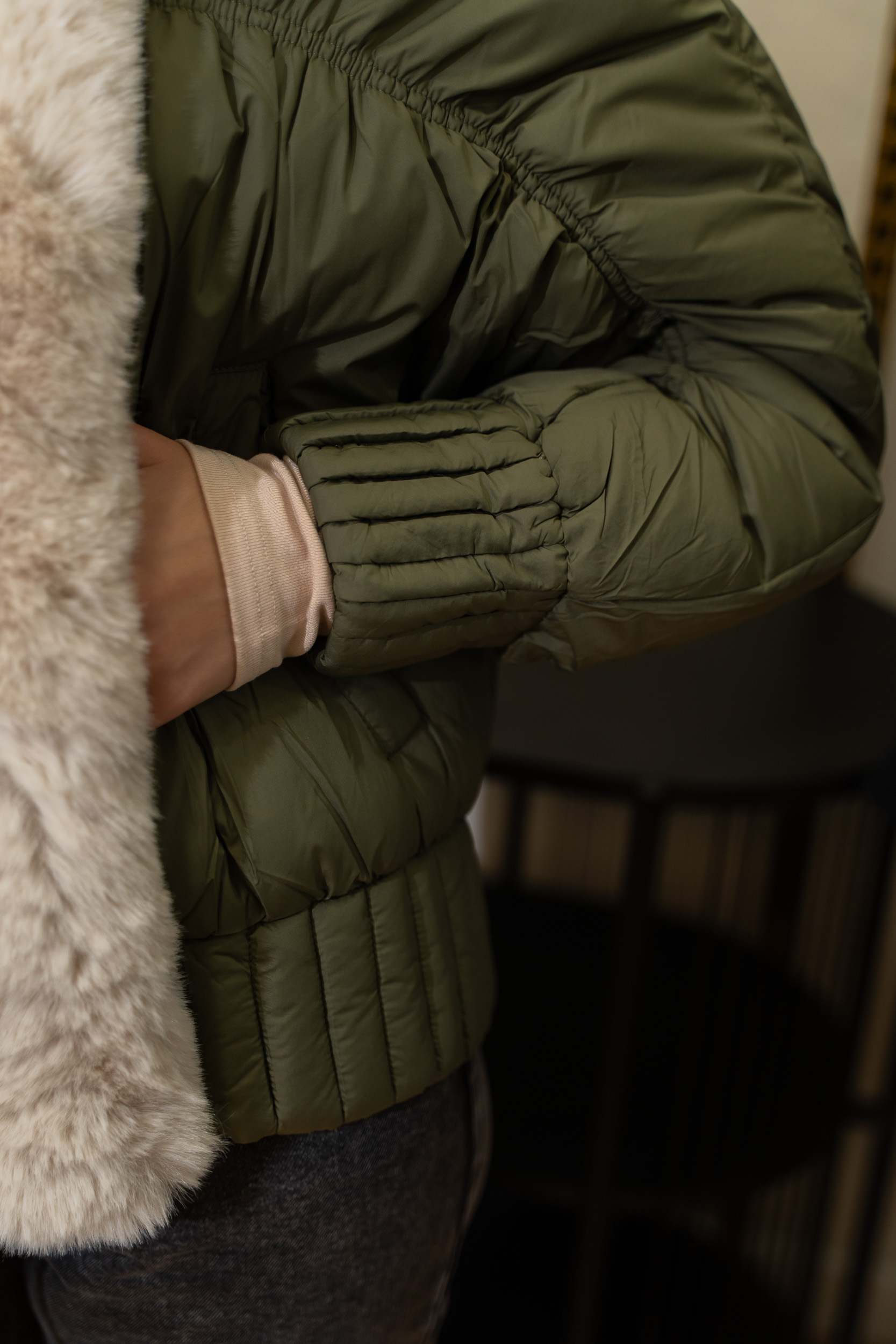 Geaca kaki cu blanita